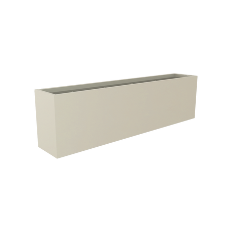 Hudson rectangular fiberglass planter in Satin Beige