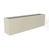 Hudson extra long fiberglass planter in Satin Beige, 100 × 18 × 28 in, studio render