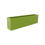 Hudson rectangular fiberglass planter in Satin Green