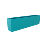 Hudson rectangular fiberglass planter in Satin Seafoam Green