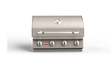 Bull Built‑In Gas & Charcoal Grills stainless steel outdoor grill with control knobs and thermometer on hood