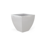 Lima tapered square fiberglass planter in Gloss Bright White