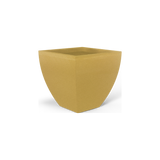 Lima tapered square fiberglass planter in Gloss Metallic Gold