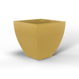 Lima tapered square fiberglass planter in Gloss Metallic Gold, studio render