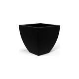 Lima tapered square fiberglass planter in Matte Black
