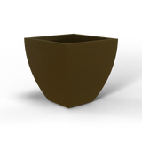 Lima tapered square fiberglass planter in Matte Bronze, studio render