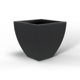 Lima tapered square fiberglass planter in Matte Charcoal, studio render