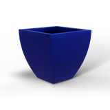 Lima tapered square fiberglass planter in Matte Cobalt Blue, studio render