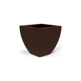 Lima tapered square fiberglass planter in Matte Dark Brown