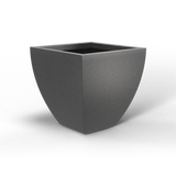 Lima tapered square fiberglass planter in Matte Gunmetal, studio render