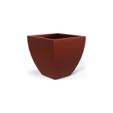Lima tapered square fiberglass planter in Matte Terra Cotta