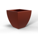 Lima tapered square fiberglass planter in Matte Terra Cotta, studio render