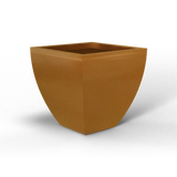 Lima tapered square fiberglass planter in Metallic Bronze, studio render