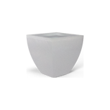 Lima tapered square fiberglass planter in Metallic Silver