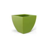 Lima tapered square fiberglass planter in Satin Green