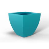 Lima tapered square fiberglass planter in Satin Seafoam Green, studio render