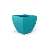 Lima tapered square fiberglass planter in Satin Seafoam Green