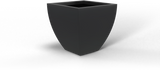 Lima Tapered Square Planter - Charcoal fiberglass finish
