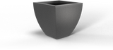 Lima Tapered Square Planter - Gun Metal fiberglass finish