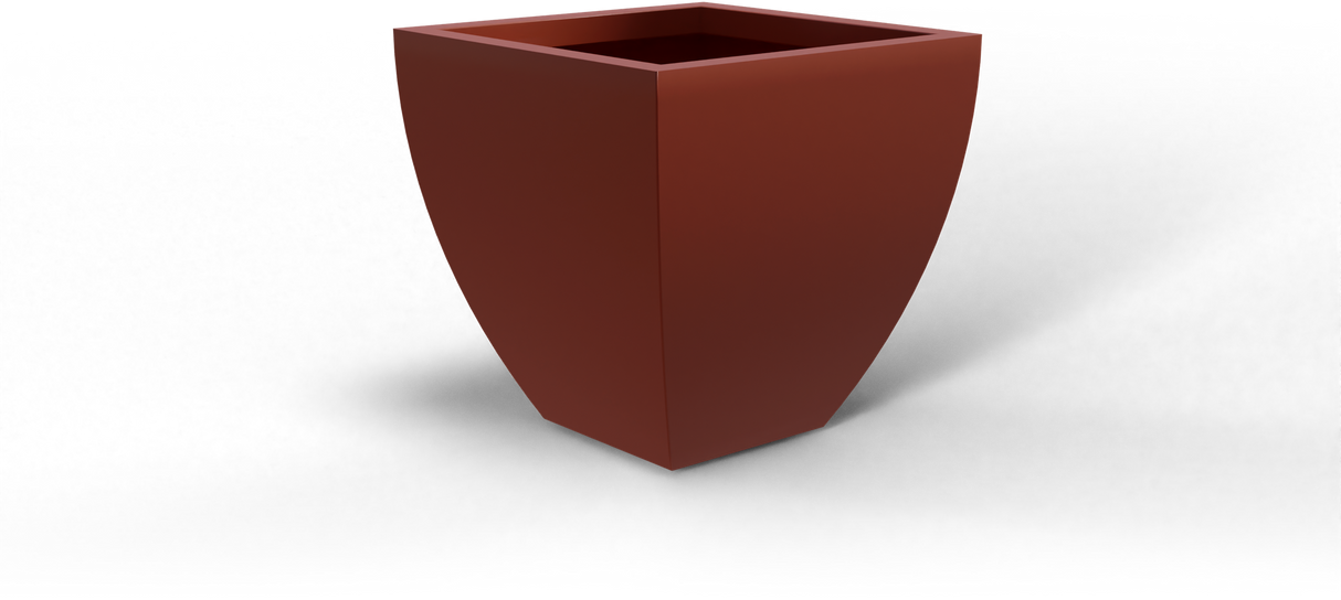 Lima Tapered Square Planter - Terracotta fiberglass finish