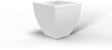 Lima Tapered Square Planter - White fiberglass finish