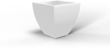 Lima Tapered Square Planter - White fiberglass finish