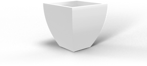 Lima Tapered Square Planter - White fiberglass finish