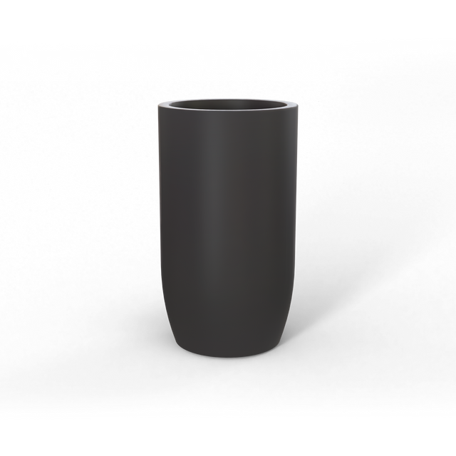 Lisbon Tall Round Planter in Charcoal