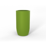 Lisbon tall round fiberglass planter in satin green