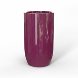 Lisbon tall round fiberglass planter in Gloss Eggplant, studio render