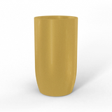 Lisbon tall round fiberglass planter in Gloss Metallic Gold, studio render