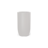Lisbon tall round tapered fiberglass planter in Matte Cement Grey