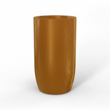 Lisbon tall round fiberglass planter in Metallic Bronze, studio render