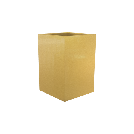 Miami corner fiberglass planter in Gloss Metallic Gold