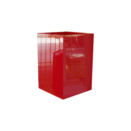 Miami corner fiberglass planter in Gloss Red