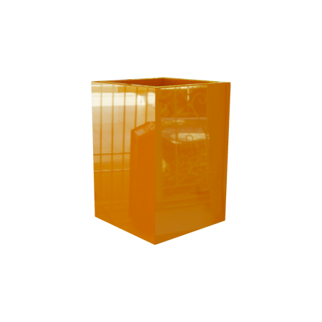 Miami corner fiberglass planter in Gloss Tangerine