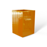Miami corner fiberglass planter in Gloss Tangerine, 12 × 12 × 18 in, studio render