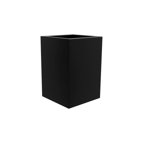 Miami corner fiberglass planter in Matte Black