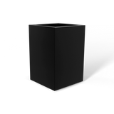 Miami corner fiberglass planter in Matte Black, 12 × 12 × 18 in, studio render