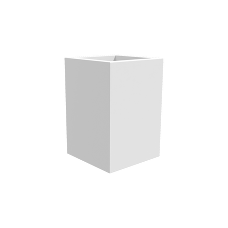 Miami corner fiberglass planter in Matte Bright White