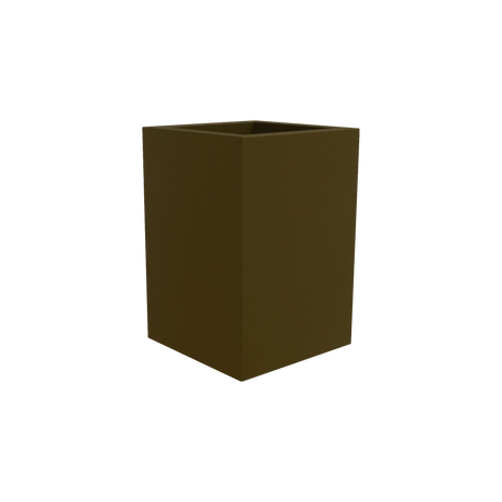 Miami corner fiberglass planter in Matte Bronze