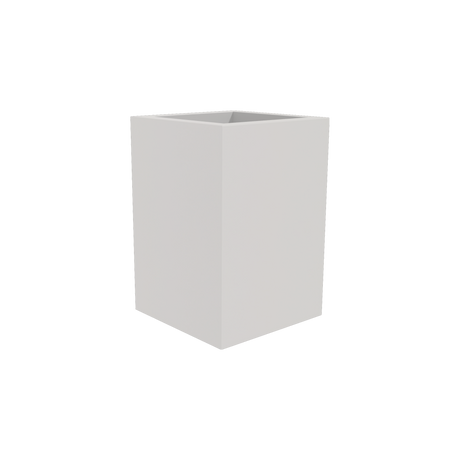 Miami corner fiberglass planter in Matte Cement Grey