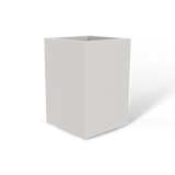 Miami corner fiberglass planter in Matte Cement Grey, 12 × 12 × 18 in, studio render