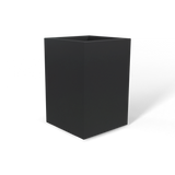 Miami corner fiberglass planter in Matte Charcoal, 12 × 12 × 18 in, studio render