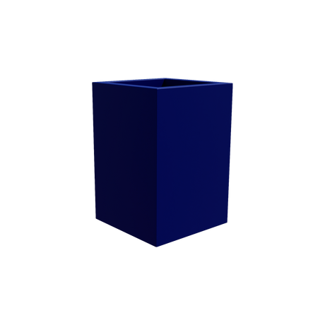 Miami corner fiberglass planter in Matte Cobalt Blue