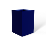 Miami corner fiberglass planter in Matte Cobalt Blue, 12 × 12 × 18 in, studio render