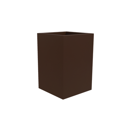 Miami corner fiberglass planter in Matte Dark Brown
