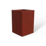 Miami corner fiberglass planter in Matte Terra Cotta, 12 × 12 × 18 in, studio render