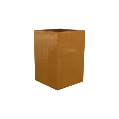 Miami corner fiberglass planter in Metallic Bronze