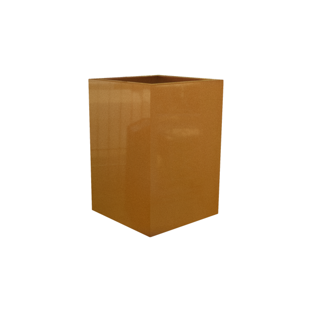 Miami corner fiberglass planter in Metallic Bronze
